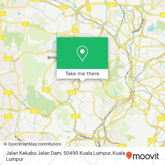 Peta Jalan Kekabu Jalan Dam, 50490 Kuala Lumpur