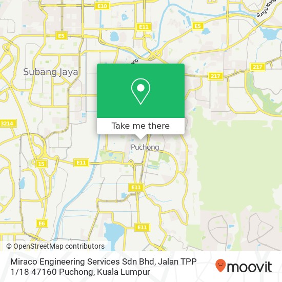 Miraco Engineering Services Sdn Bhd, Jalan TPP 1 / 18 47160 Puchong map