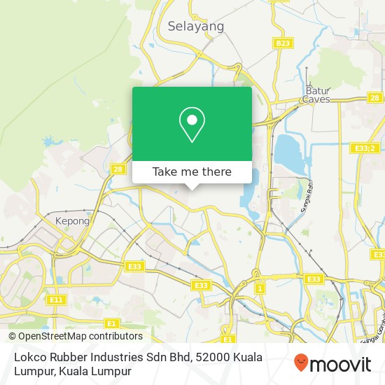 Peta Lokco Rubber Industries Sdn Bhd, 52000 Kuala Lumpur