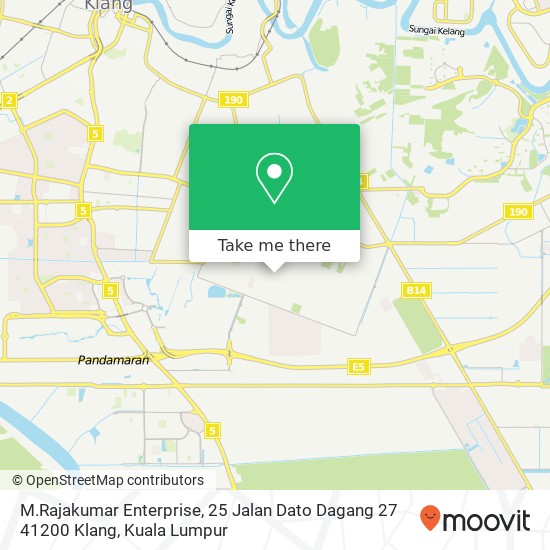 Peta M.Rajakumar Enterprise, 25 Jalan Dato Dagang 27 41200 Klang
