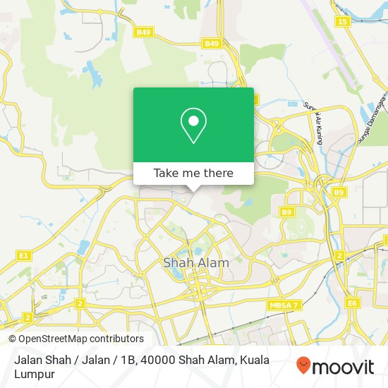 Jalan Shah / Jalan / 1B, 40000 Shah Alam map