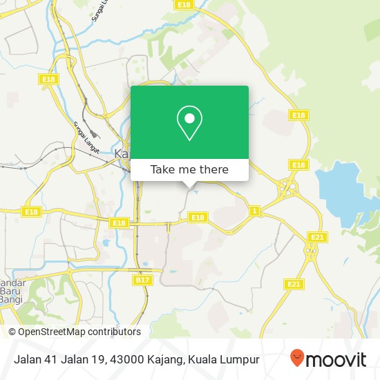 Jalan 41 Jalan 19, 43000 Kajang map