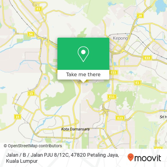 Jalan / B / Jalan PJU 8 / 12C, 47820 Petaling Jaya map