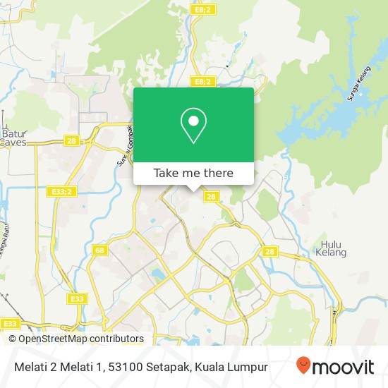 Melati 2 Melati 1, 53100 Setapak map