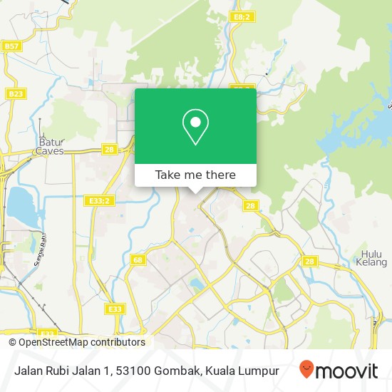 Peta Jalan Rubi Jalan 1, 53100 Gombak