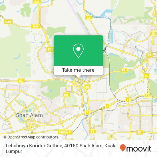 Lebuhraya Koridor Guthrie, 40150 Shah Alam map