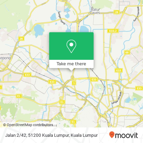 Peta Jalan 2/42, 51200 Kuala Lumpur