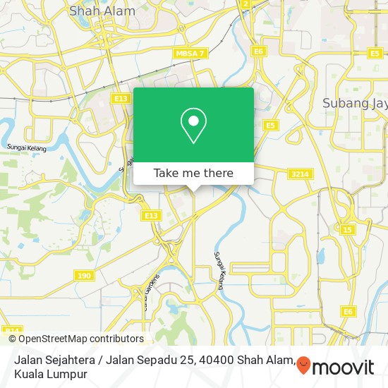 Peta Jalan Sejahtera / Jalan Sepadu 25, 40400 Shah Alam