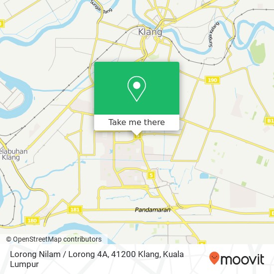 Peta Lorong Nilam / Lorong 4A, 41200 Klang