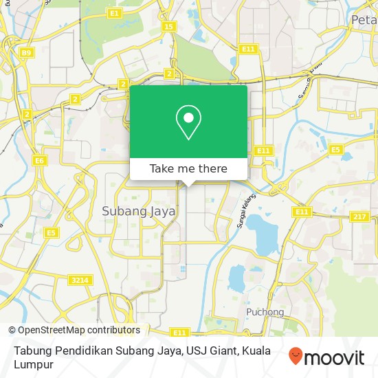 Tabung Pendidikan Subang Jaya, USJ Giant map