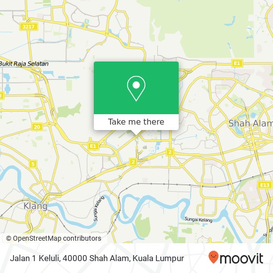 Peta Jalan 1 Keluli, 40000 Shah Alam