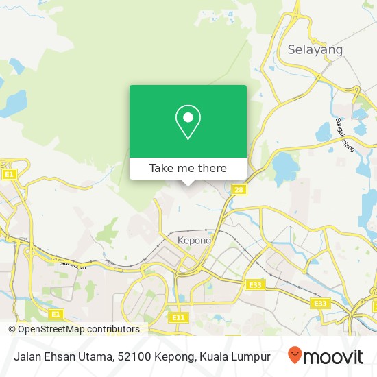 Peta Jalan Ehsan Utama, 52100 Kepong