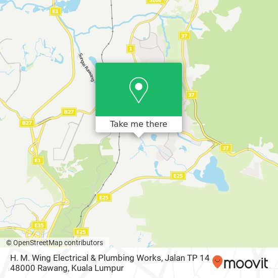 Peta H. M. Wing Electrical & Plumbing Works, Jalan TP 14 48000 Rawang