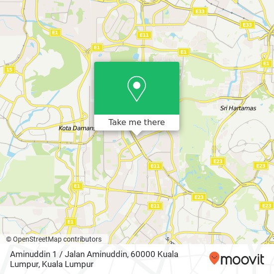 Peta Aminuddin 1 / Jalan Aminuddin, 60000 Kuala Lumpur