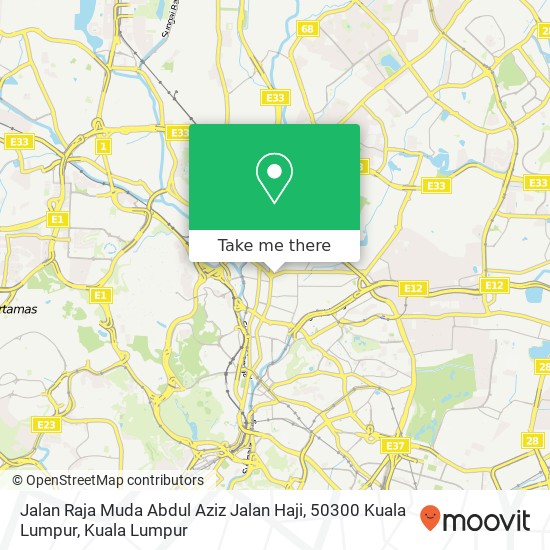 Peta Jalan Raja Muda Abdul Aziz Jalan Haji, 50300 Kuala Lumpur
