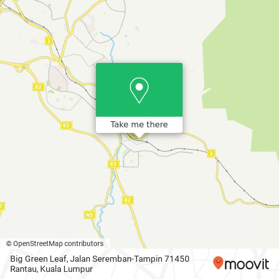 Peta Big Green Leaf, Jalan Seremban-Tampin 71450 Rantau