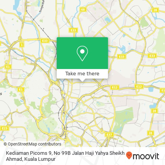 Kediaman Picoms 9, No 99B Jalan Haji Yahya Sheikh Ahmad map