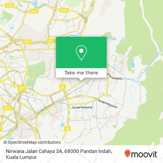 Nirwana Jalan Cahaya 3A, 68000 Pandan Indah map