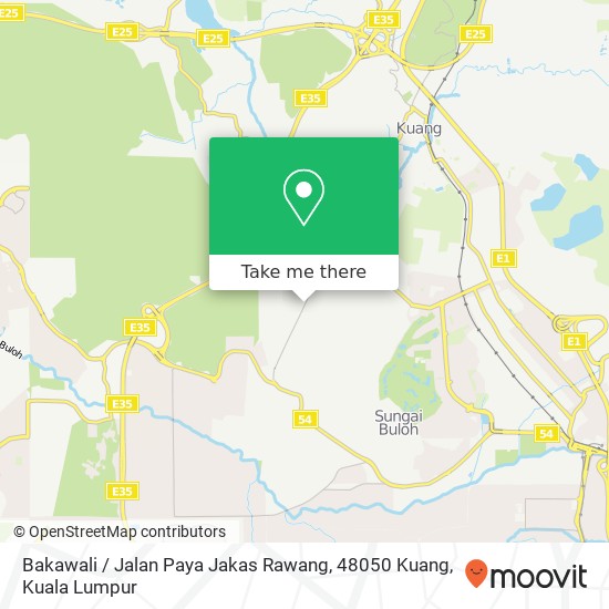 Peta Bakawali / Jalan Paya Jakas Rawang, 48050 Kuang