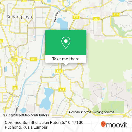 Coremed Sdn Bhd, Jalan Puteri 5 / 10 47100 Puchong map