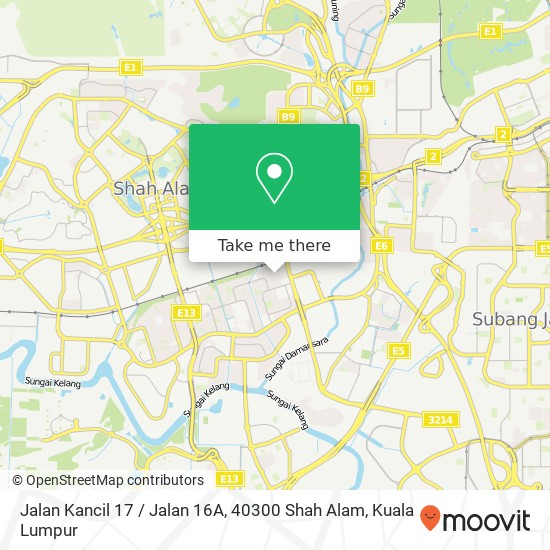 Jalan Kancil 17 / Jalan 16A, 40300 Shah Alam map