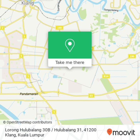 Peta Lorong Hulubalang 30B / Hulubalang 31, 41200 Klang