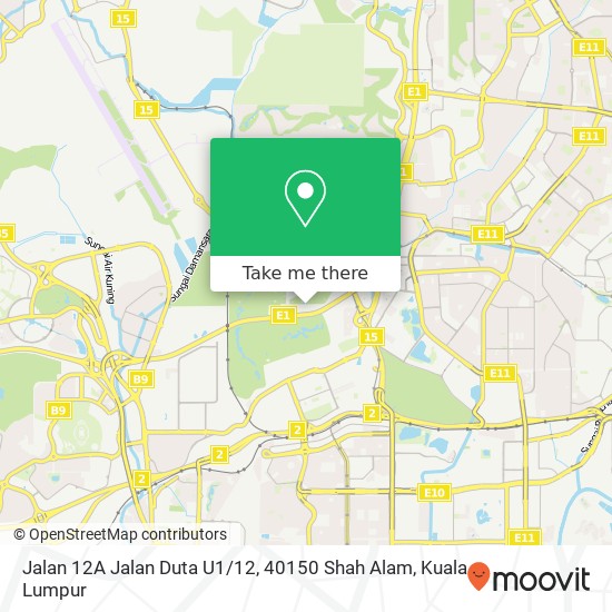 Jalan 12A Jalan Duta U1 / 12, 40150 Shah Alam map