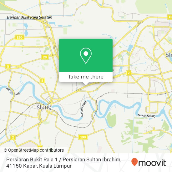 Persiaran Bukit Raja 1 / Persiaran Sultan Ibrahim, 41150 Kapar map