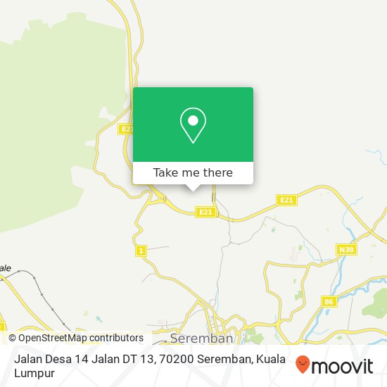 Jalan Desa 14 Jalan DT 13, 70200 Seremban map