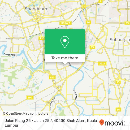 Peta Jalan Riang 25 / Jalan 25 /, 40400 Shah Alam