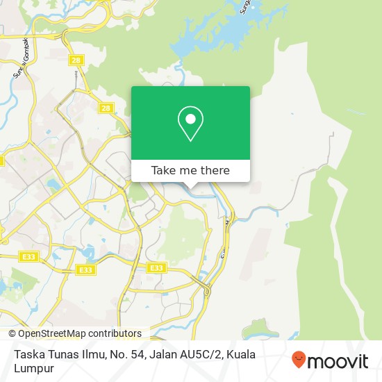 Peta Taska Tunas Ilmu, No. 54, Jalan AU5C / 2