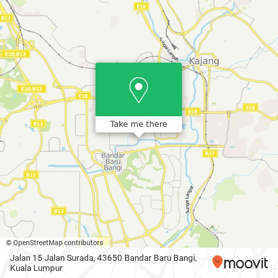 Jalan 15 Jalan Surada, 43650 Bandar Baru Bangi map