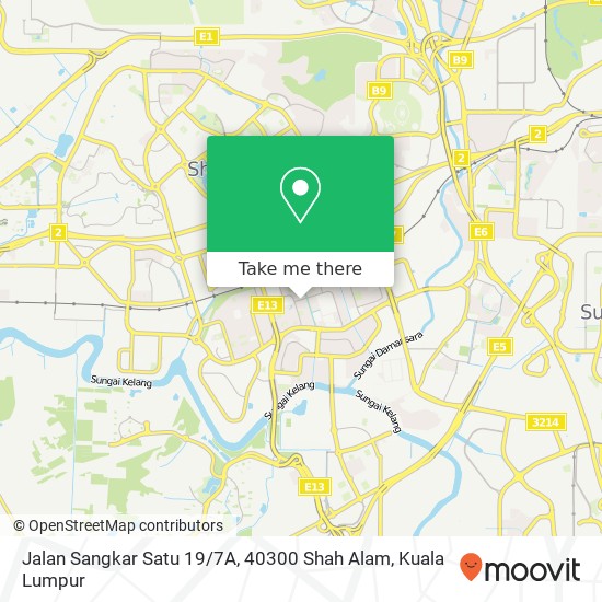 Peta Jalan Sangkar Satu 19 / 7A, 40300 Shah Alam