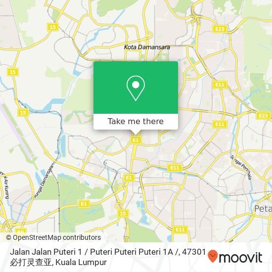 Jalan Jalan Puteri 1 / Puteri Puteri Puteri 1A /, 47301 必打灵查亚 map