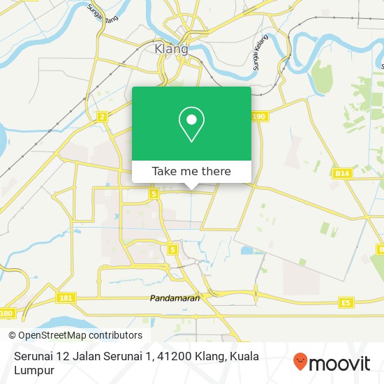 Peta Serunai 12 Jalan Serunai 1, 41200 Klang