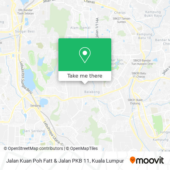 Peta Jalan Kuan Poh Fatt & Jalan PKB 11