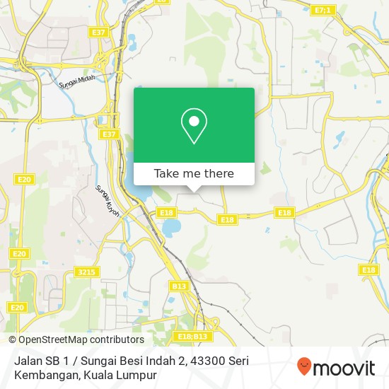 Jalan SB 1 / Sungai Besi Indah 2, 43300 Seri Kembangan map