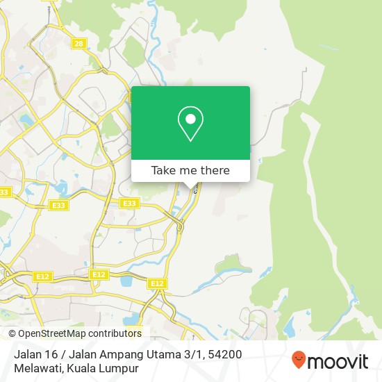 Peta Jalan 16 / Jalan Ampang Utama 3 / 1, 54200 Melawati