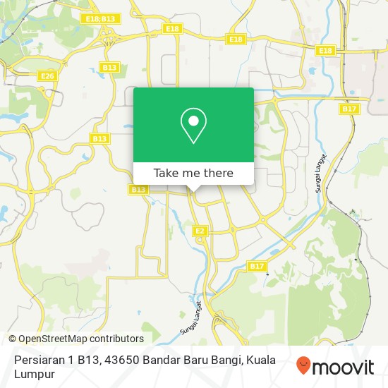 Persiaran 1 B13, 43650 Bandar Baru Bangi map