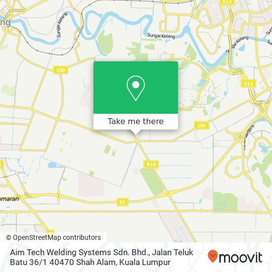 Aim Tech Welding Systems Sdn. Bhd., Jalan Teluk Batu 36 / 1 40470 Shah Alam map