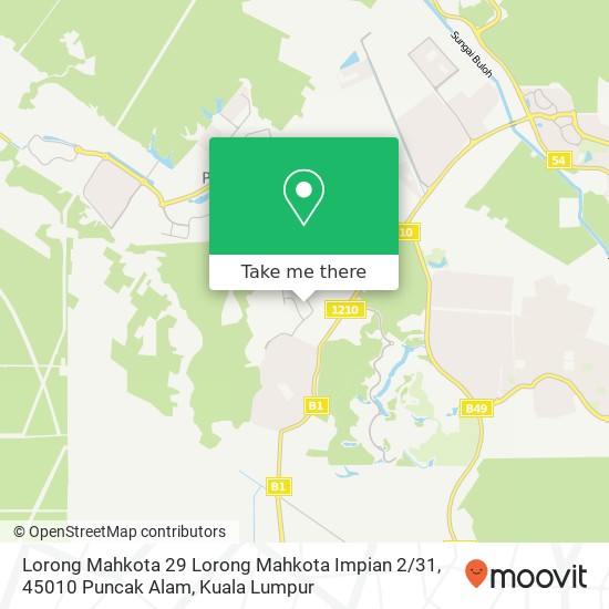 Peta Lorong Mahkota 29 Lorong Mahkota Impian 2 / 31, 45010 Puncak Alam