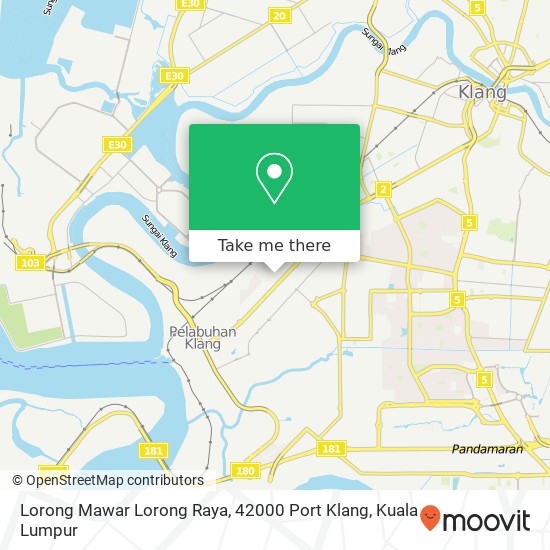 Peta Lorong Mawar Lorong Raya, 42000 Port Klang