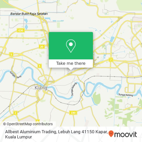 Allbest Aluminium Trading, Lebuh Lang 41150 Kapar map