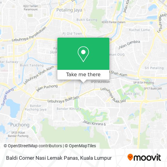 Peta Baldi Corner Nasi Lemak Panas