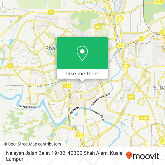 Peta Nelayan Jalan Belat 19 / 32, 40300 Shah Alam