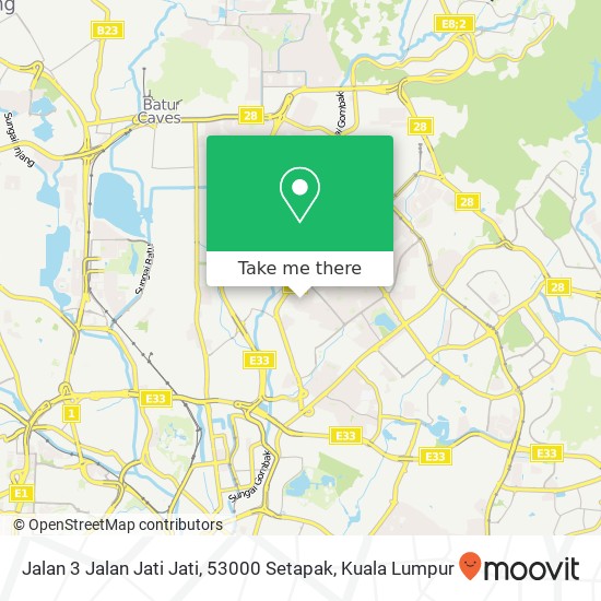 Peta Jalan 3 Jalan Jati Jati, 53000 Setapak