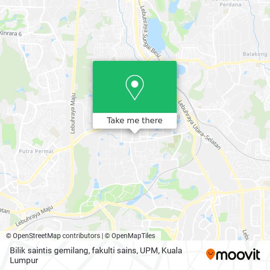 Peta Bilik saintis gemilang, fakulti sains, UPM