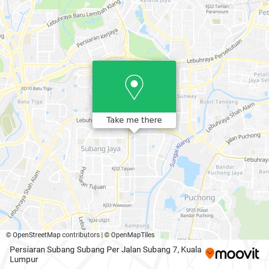 Persiaran Subang Subang Per Jalan Subang 7 map