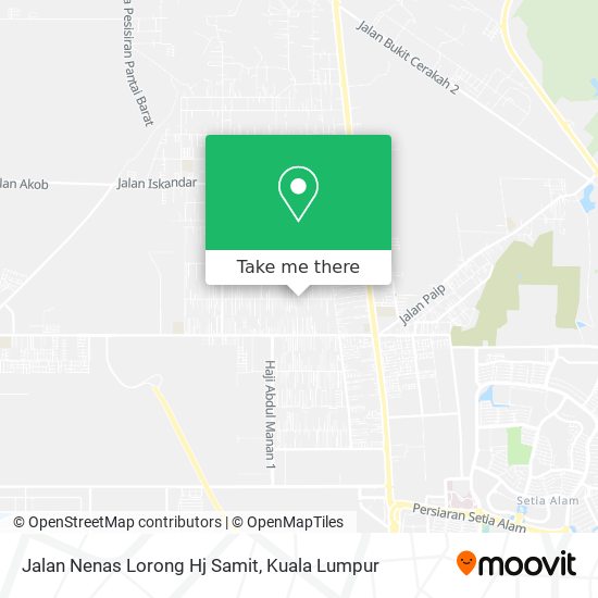 Jalan Nenas Lorong Hj Samit map