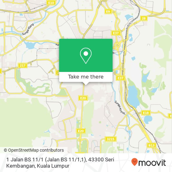 1 Jalan BS 11 / 1 (Jalan BS 11 / 1,1), 43300 Seri Kembangan map